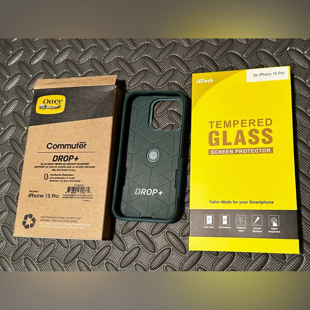 IPhone Pro Otterbox case w glass protectors